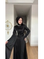 Yeni Sezon Siyah Saten Kumaş Abiye Modelimiz