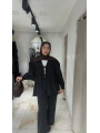 Siyah Modal Kumaş Pantolonlu Takım Modelimiz