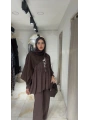 Kahve Rengi Modal Kumaş Pantolonlu Takım Modelimiz