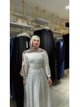 Beyaz Şifon Kumaş Astarlı Puantiyeli Etek Modelimiz