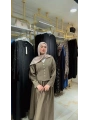 Haki Yazlık Keten Takım Modelimiz