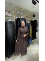 Kahve Rengi Modal Kumaş Etekli Takım Modelimiz