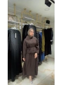 Kahve Rengi Modal Kumaş Etekli Takım Modelimiz