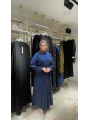 Lacivert Modal Kumaş Etekli Takım Modelimiz