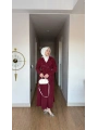 Bordo Uzun Etek Modelimiz