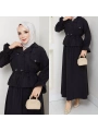 Kadın Siyah Tesettür İkili Takım