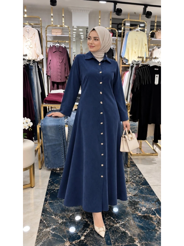 Lacivert Abaya görünümlü Elbise Modelimiz