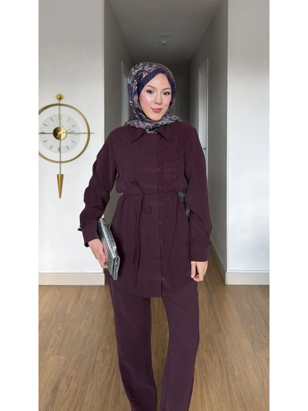 Mürdüm Pantolonlu Takım Modelimiz