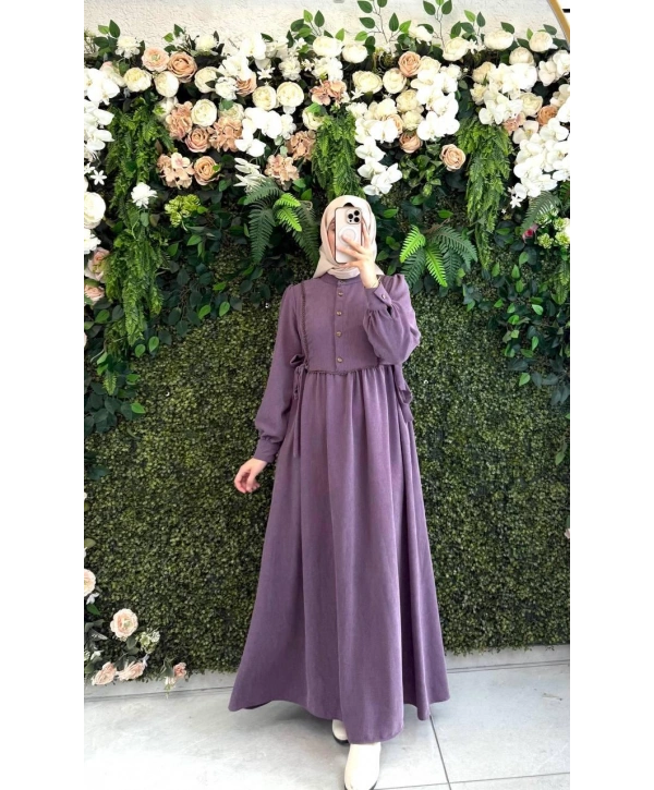 Lila star süet kumaş: modelimiz