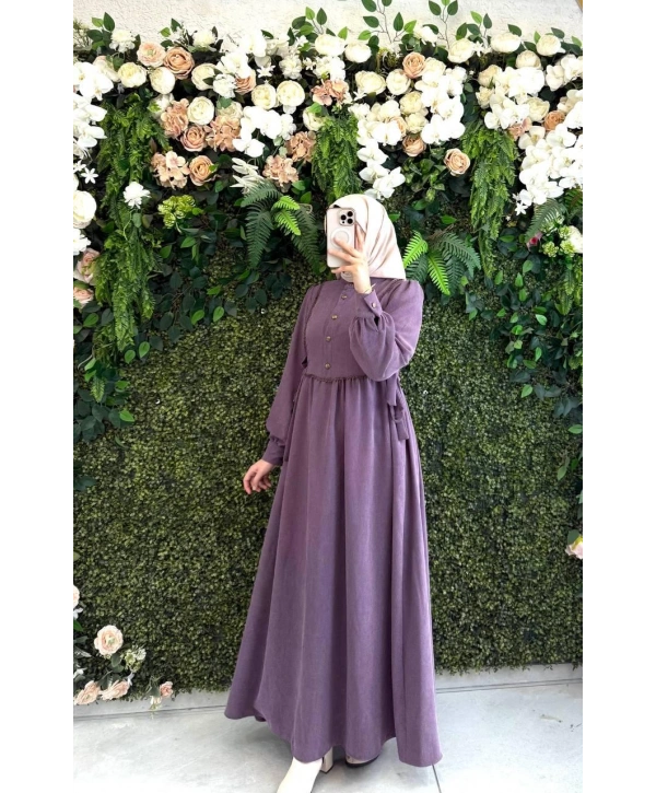 Lila star süet kumaş: modelimiz