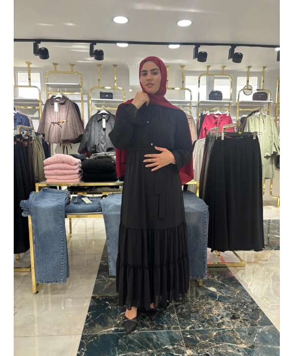 Siyah Şifon Elbisemiz