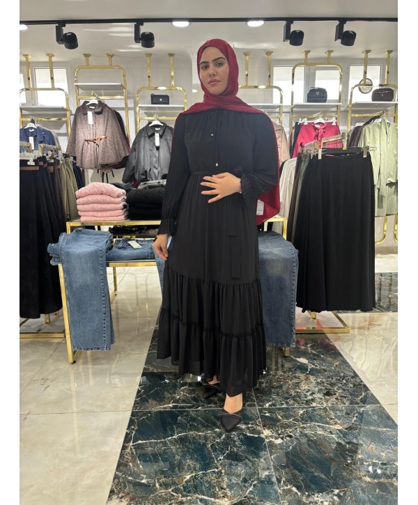 Siyah Şifon Elbisemiz