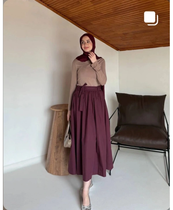 Mürdüm Torino Kumaş Etek Modelimiz