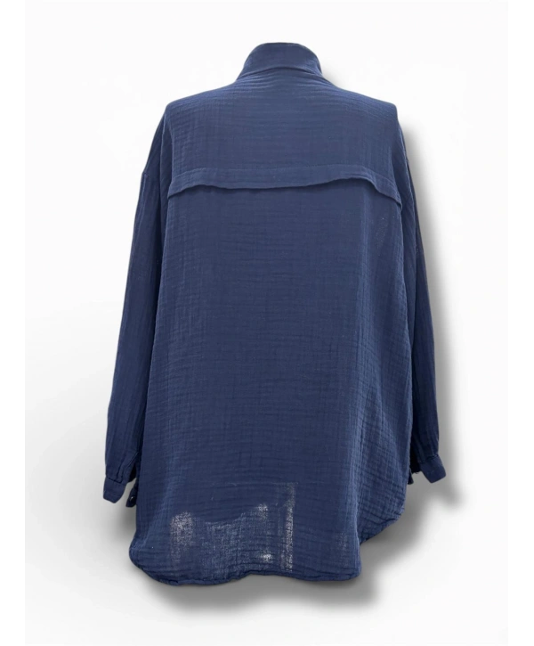 Lacivert Müslüm Kumaş Yazlık Gömlek Modelimiz