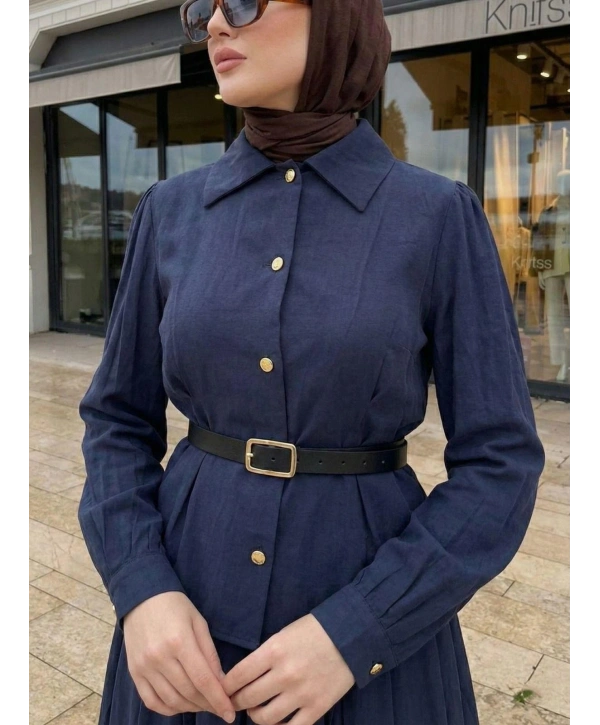 Lacivert Modal Kumaş Takım Modelimiz