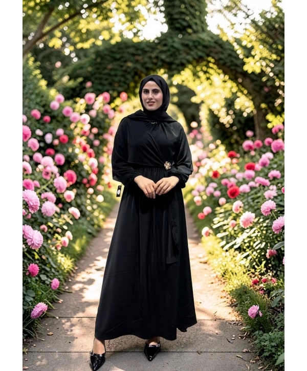 Siyah Modal Kumaş Elbise Modlimiz