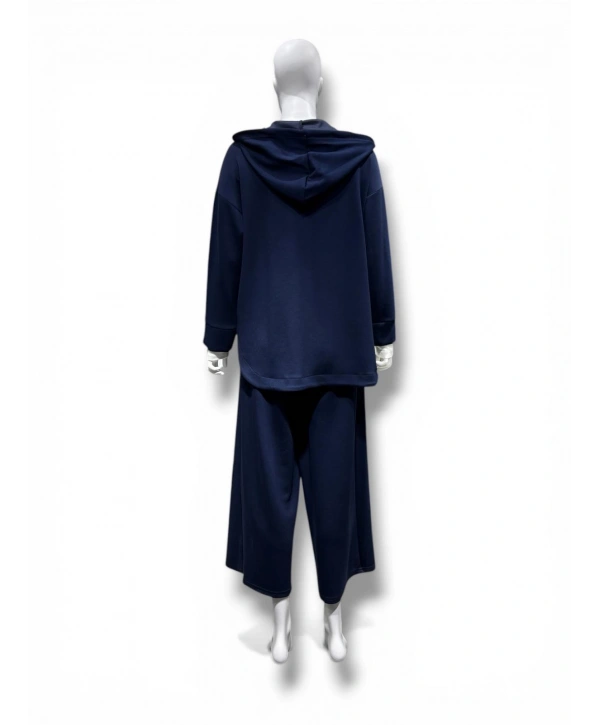 Lacivert Oysho Kumaş Kapşonlu Takım Modelimiz