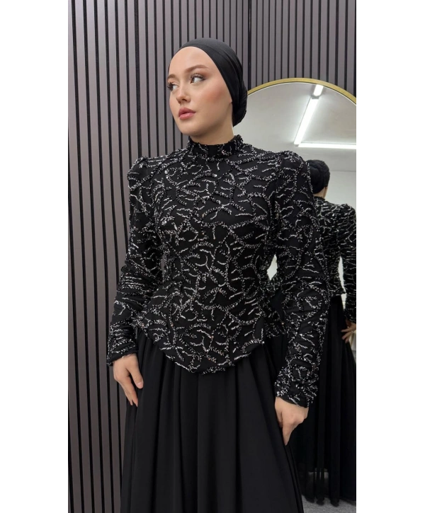 Siyah Estella Abiye Modelimiz