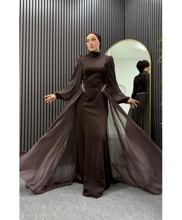 Kahve Rengi Ahsen Abiye Modelimiz