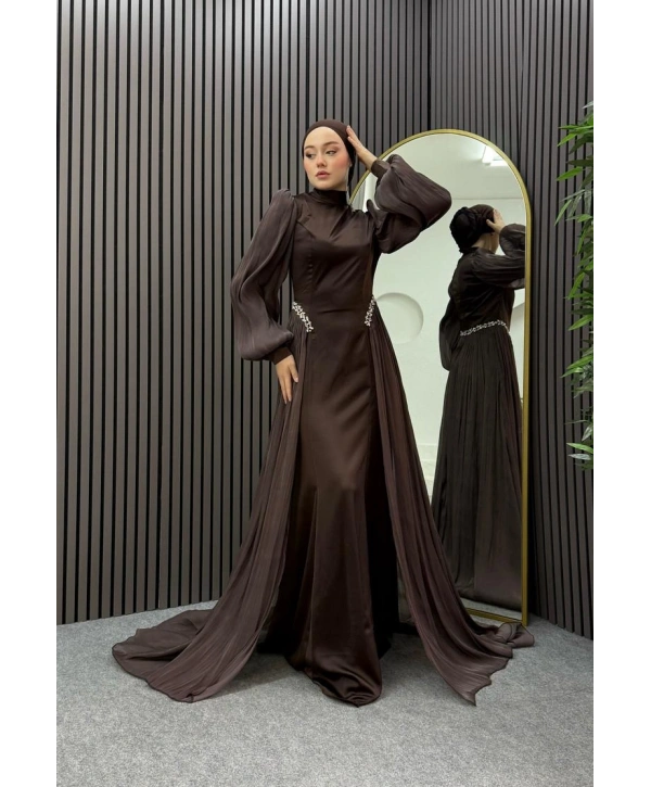 Kahve Rengi Ahsen Abiye Modelimiz