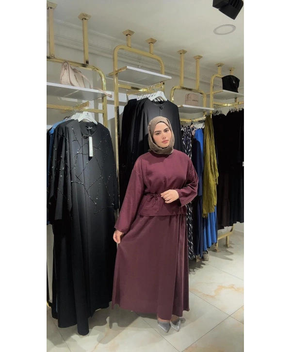 Mürdüm Modal Kumaş Etekli Takım Modelimiz