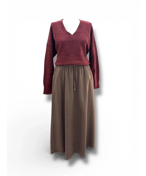 Acı Kahve Kot Etek Modelimiz