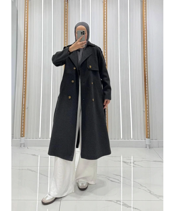 Antrasit Kaşe Kaban Modelimiz