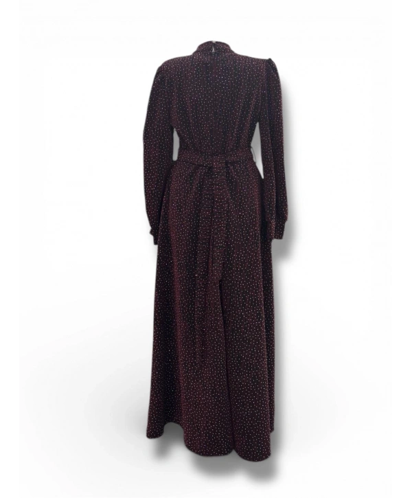 Bordo Taşlı Abiye Modelimiz