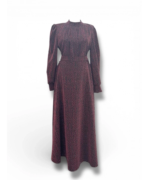 Bordo Taşlı Abiye Modelimiz