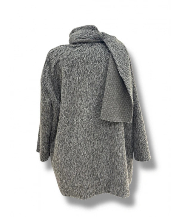 Gri Atkılı Kışlık Kadın Ceket – Yeni Sezon