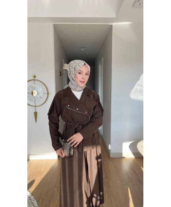 Kahve Rengi Uzun Etekli Modelimiz