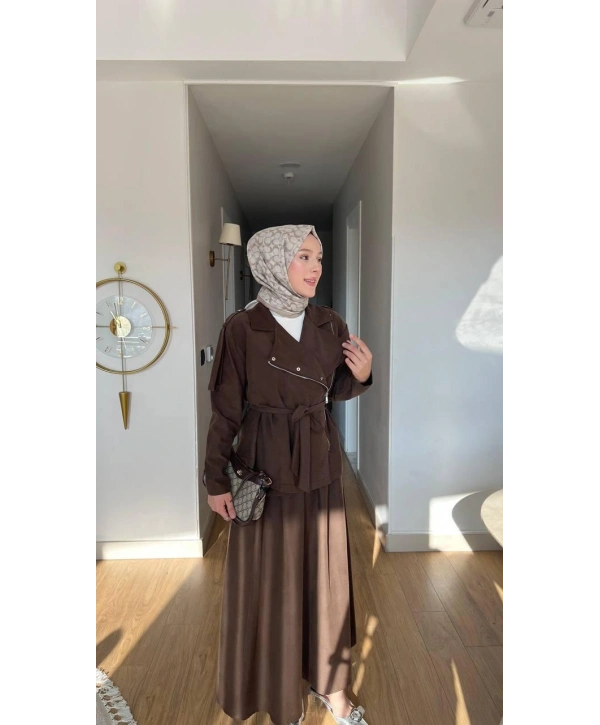 Kahve Rengi Uzun Etekli Modelimiz