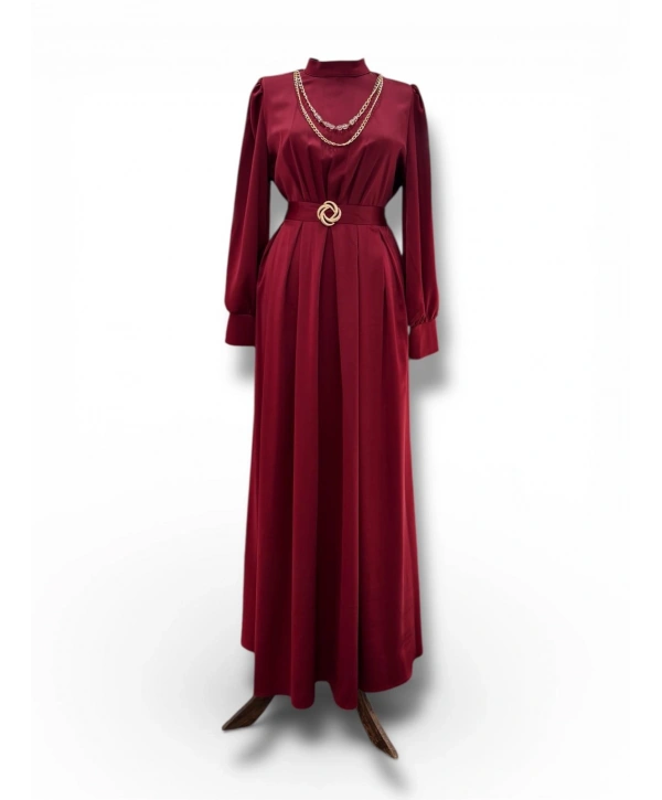 Kırmızı Saten Abiye Modelimiz