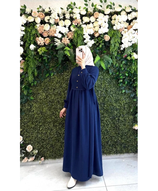 Lacivert star süet kumaş: modelimiz