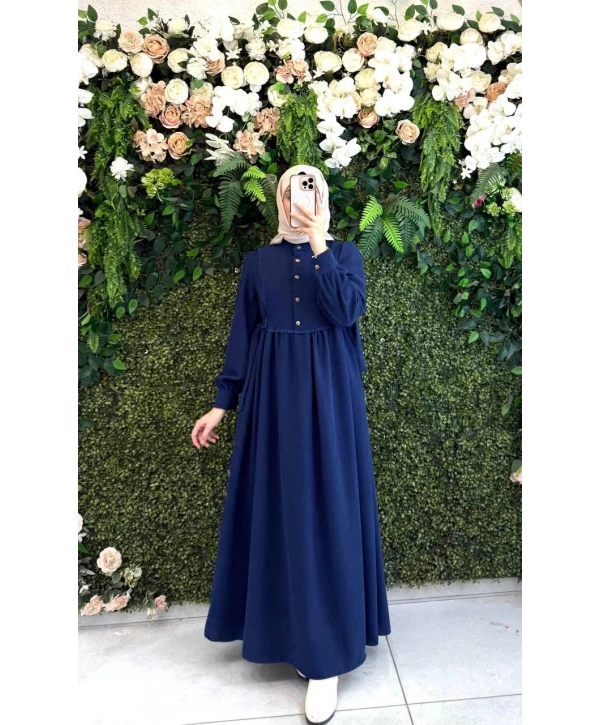 Lacivert star süet kumaş: modelimiz