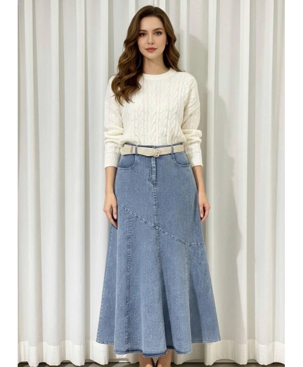 Mavi Kot Etek Modelimiz