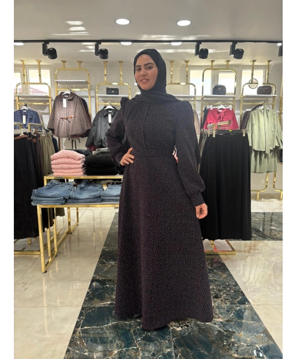 Mor Taşlı Abiye Modelimiz