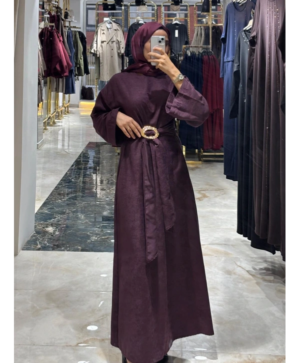 Mürdüm Star Süet Kumaş: Modelimiz