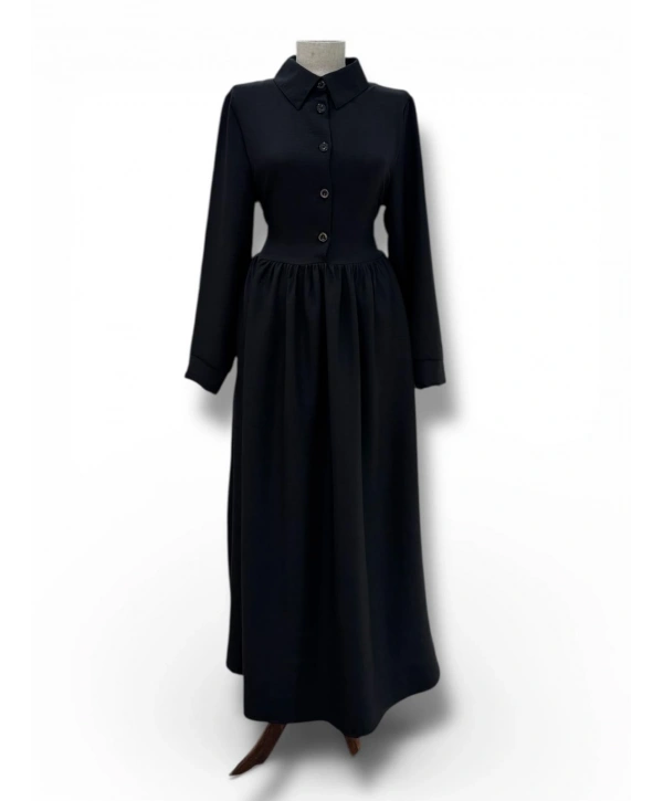 Siyah Arkadan Bağlamalı Elbise Modelimiz