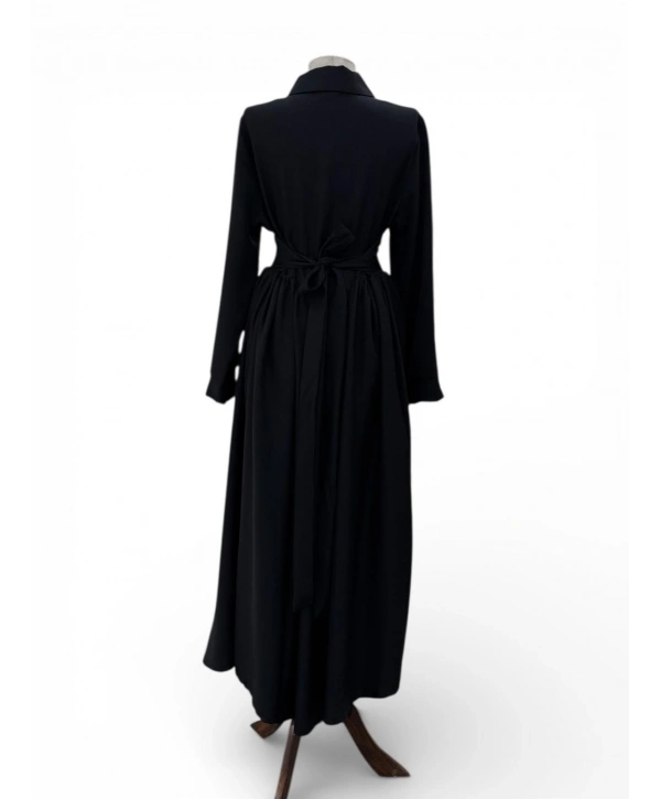 Siyah Arkadan Bağlamalı Elbise Modelimiz