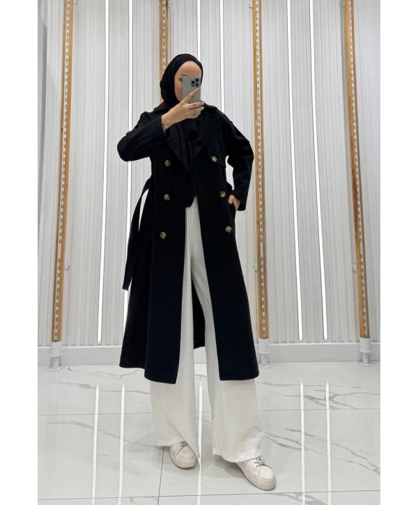 Siyah Kaşe Kaban Modelimiz