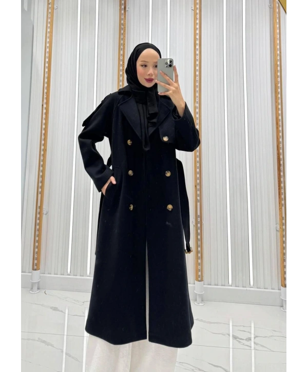 Siyah Kaşe Kaban Modelimiz