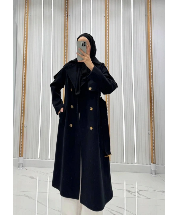 Siyah Kaşe Kaban Modelimiz