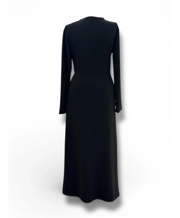 Siyah Önden Bağlamalı Elbise Modelimiz