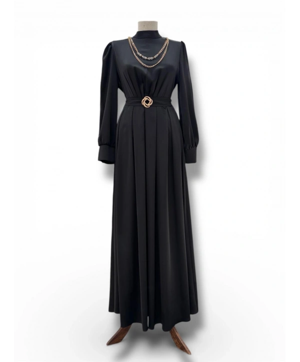 Siyah Saten Abiye Modelimiz