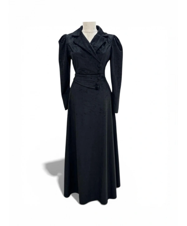 Siyah Süet Kumaş Elbise Modelimiz