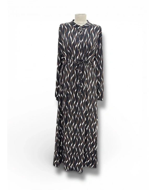 Siyah Viskon Kumaş Elbise Modelimiz