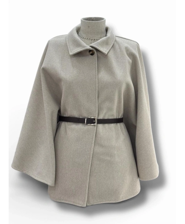 Taş Rengi Kaşe Panço Modelimiz