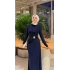 Lacivert Sendi Kumaş Likralı Elbise Modelimiz