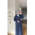 Lacivert Uzun Etek İkili Kombin